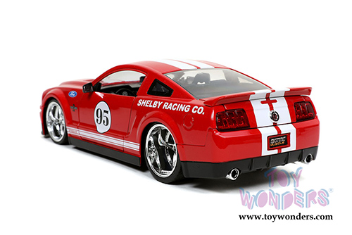 Jada Toys Bigtime Muscle | Ford Shelby&reg; GT-500KR #95 Shelby Racing Co. Hardtop (2008, 1/24 scale diecast model car, Red/White) 31867/4