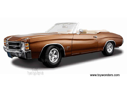 Maisto - Chevy Chevelle SS454 Convertible (1971, 1:18, Brown) 31883