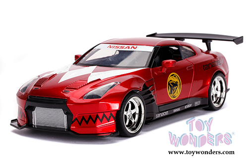 Jada Toys - Hollywood Rides | Nissan GT-R (R35) with Red Ranger figure (2009, 1/24, diecast model car, Red) 31908