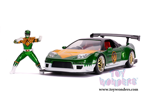 Jada Toys - Hollywood Rides | Honda NSX Type-R Japan Spec with Green Ranger figure (2002, 1/24, diecast model car, Green) 31909