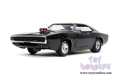 Jada Toys Fast & Furious - Dom's Dodge Charger Hardtop (1970, 1/24 scale diecast model car, Black) 31942