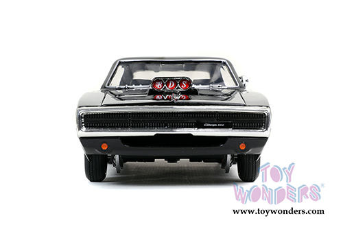 Jada Toys Fast & Furious - Dom's Dodge Charger Hardtop (1970, 1/24 scale diecast model car, Black) 31942