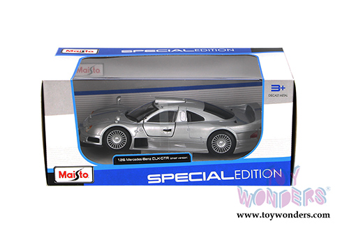Maisto - Mercedes-Benz CLK-GTR Hardtop (1/26 scale diecast model car, Silver) 31949SV