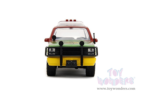 Jada Toys - Hollywood Rides | Ford Explorer "Jurassic Park" (1993) Movie 30th Anniversary (1/32 scale diecast model car, Red/Yellow/Green) 31956/24