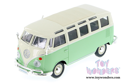 Maisto - Special Edition |  Volkswagen Van "Samba" (1/25 scale diecast model car, Green) 31956GN