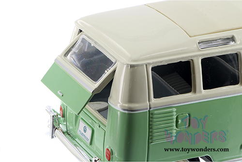 Maisto - Special Edition |  Volkswagen Van "Samba" (1/25 scale diecast model car, Green) 31956GN