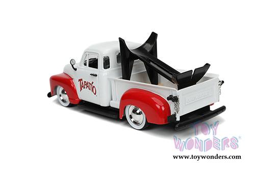 Jada Toys - Chevrolet® Pickup Truck with Charro Man figure Tapatio (1953, 1/24, diecast model car, White/Red) 31968