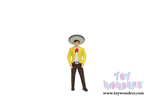 Jada Toys - Chevrolet® Pickup Truck with Charro Man figure Tapatio (1953, 1/24, diecast model car, White/Red) 31968