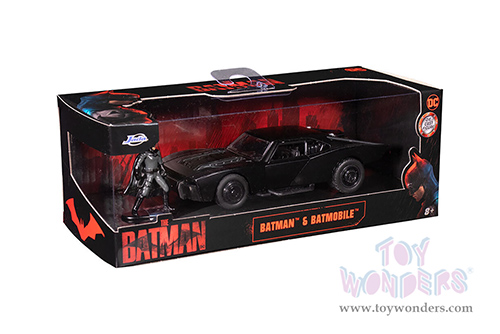 Jada Toys - DC Comics | 2022 "The Batman" Batmobile&trade; with Batman&trade; Diecast Figure (1/32, diecast model toy, Matte Black)  32042