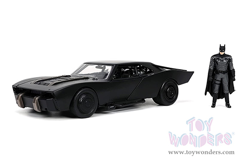 Jada Toys - DC Comics | 2022 "The Batman" Batmobile&trade; with Batman&trade; Diecast Figure (1/32, diecast model toy, Matte Black)  32042