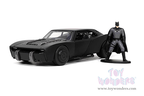 Jada Toys - DC Comics | 2022 "The Batman" Batmobile&trade; with Batman&trade; Diecast Figure (1/32, diecast model toy, Matte Black)  32042