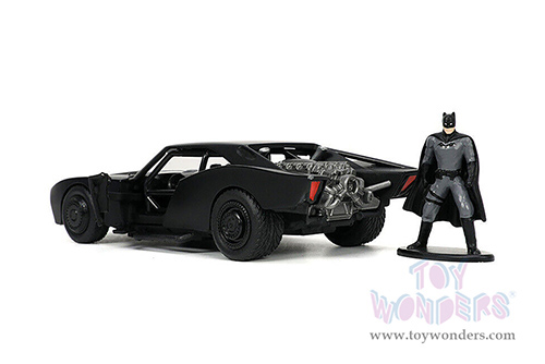Jada Toys - DC Comics | 2022 "The Batman" Batmobile&trade; with Batman&trade; Diecast Figure (1/32, diecast model toy, Matte Black)  32042