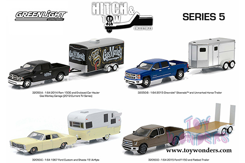 Greenlight - Hitch & Tow Series 5 (1/64 scale diecast model car, Asstd.) 32050/48