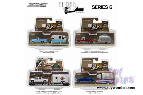 Greenlight - Hitch & Tow Series 6 (1/64 scale diecast model car, Asstd.) 32060VB/6