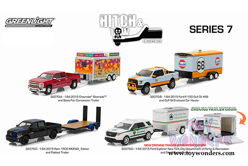 Greenlight - Hitch & Tow Series 7 (1/64 scale diecast model car, Asstd.) 32070/48
