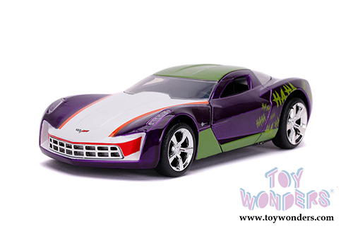Jada Toys - DC Comics | Chevrolet&reg; Corvette&reg; Stingray (2009, 1/32, diecast model toy, Purple/Green) 32096