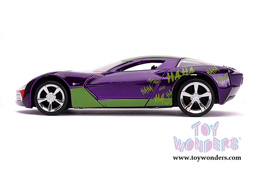 Jada Toys - DC Comics | Chevrolet&reg; Corvette&reg; Stingray (2009, 1/32, diecast model toy, Purple/Green) 32096