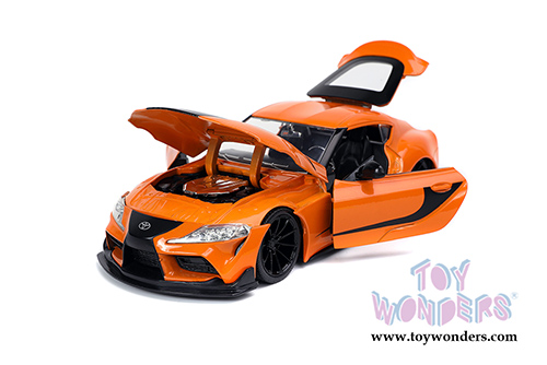 Jada Toys Fast & Furious - Han's Toyota Supra Hardtop (2020, 1/24 scale diecast model car, Orange/Black) 32097