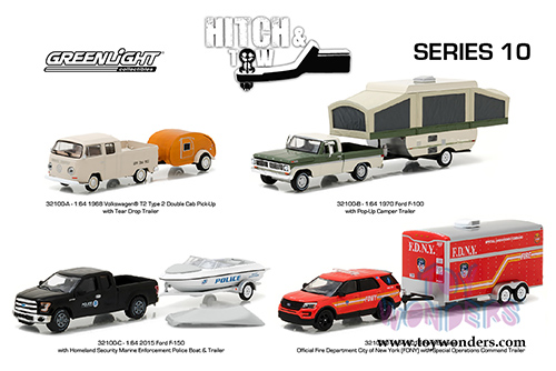 Greenlight - Hitch & Tow Series 10 (1/64 scale diecast model car, Asstd.) 32100/48