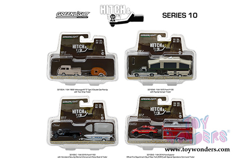 Greenlight - Hitch & Tow Series 10 (1/64 scale diecast model car, Asstd.) 32100/48