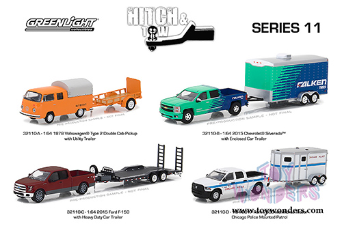 Greenlight - Hitch & Tow Series 11 (1/64 scale diecast model car, Asstd.) 32110/48