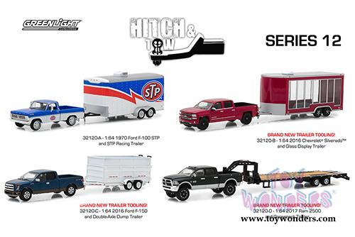 Greenlight - Hitch & Tow Series 12 Assortment A (1/64 scale diecast model car, Asstd.) 32120VA