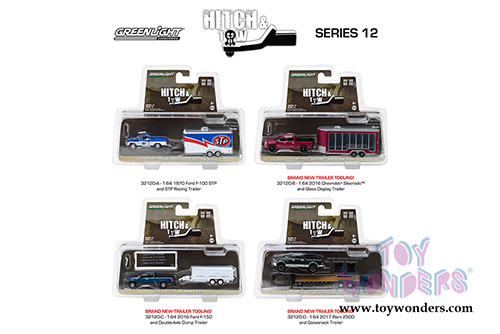 Greenlight - Hitch & Tow Series 12 Assortment B (1/64 scale diecast model car, Asstd.) 32120VB