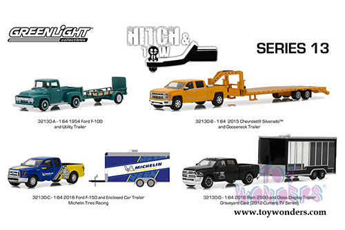 Greenlight - Hitch & Tow Series 13 (1/64 scale diecast model car, Asstd.) 32130/6