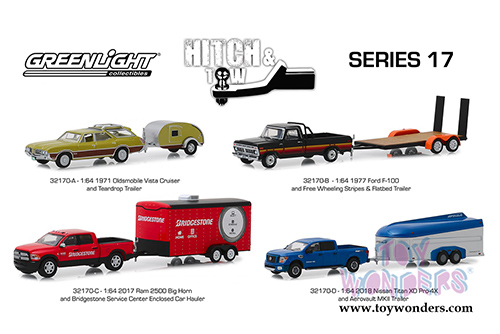 Greenlight - Hitch & Tow Series 17 (1/64 scale diecast model car, Asstd.) 32170/24