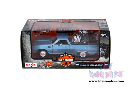 Maisto HD - Chevrolet&reg; El Camino Harley Davidson/Harley Davidson XL 1200N Nightster  (1965/2007, 1/25 / 1/24 scale diecast model car/1/24 scale diecast model car, Blue & Black) 32195