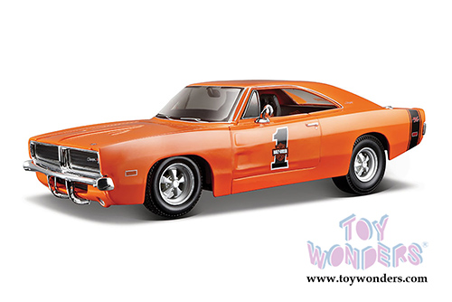 Maisto HD Custom - Dodge Charger R/T #1 Hardtop (1969, 1/25 scale diecast model car, Orange) 32196OR