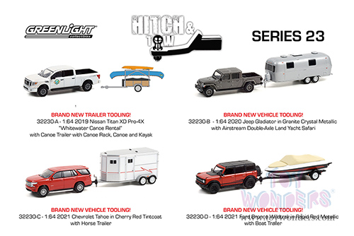 Greenlight - Hitch & Tow Series 23 (1/64 scale diecast model car, Asstd.) 32230/24