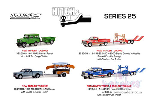 Greenlight - Hitch & Tow Series 25 (1/64 scale diecast model car, Asstd.) 32250/24