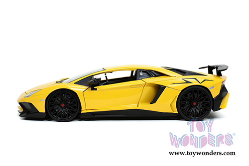 Jada Toys Hyper-Spec - Lamborghini Aventador SV Hardtop (1/24, diecast model car, Yellow) 32258/4
