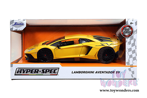 Jada Toys Hyper-Spec - Lamborghini Aventador SV Hardtop (1/24, diecast model car, Yellow) 32258/4