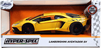 Show product details for Jada Toys Hyper-Spec - Lamborghini Aventador SV Hardtop (1/24, diecast model car, Yellow) 32258/4