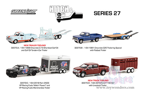 Greenlight - Hitch & Tow Series 27 (1/64 scale diecast model car, Asstd.) 32270/24