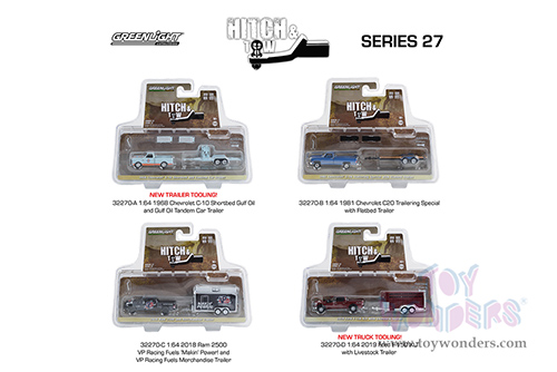 Greenlight - Hitch & Tow Series 27 (1/64 scale diecast model car, Asstd.) 32270/24