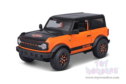 Maisto HD Custom - Ford Bronco Badlands (2021, 1/24 scale diecast model car, Black/Orange) 32272OR