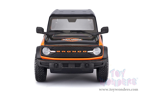 Maisto HD Custom - Ford Bronco Badlands (2021, 1/24 scale diecast model car, Black/Orange) 32272OR