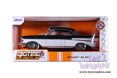 Jada Toys Bigtime Muscle - Chevrolet&reg; Bel Air&reg; Hardtop (1957, 1/24 scale diecast model car, Black/White) 32299/4