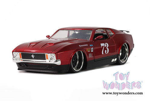 Jada Toys Bigtime Muscle - Ford Mustang Mach 1 #73 Hardtop (1973, 1/24 scale diecast model car, Candy Red) 32301/4