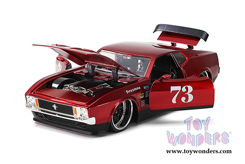 Jada Toys Bigtime Muscle - Ford Mustang Mach 1 #73 Hardtop (1973, 1/24 scale diecast model car, Candy Red) 32301/4