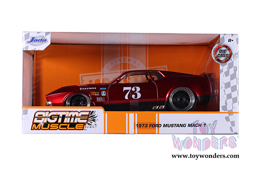 Jada Toys Bigtime Muscle - Ford Mustang Mach 1 #73 Hardtop (1973, 1/24 scale diecast model car, Candy Red) 32301/4