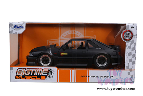 Jada Toys Bigtime Muscle - Ford Mustang GT Hardtop (1989, 1/24 scale diecast model car, Black) 32304/4