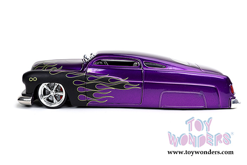 Jada Toy Bigtime Muscle - Mercury  Hardtop (1951, 1/24, diecast model car, Purple/Black Flames) 32305/4