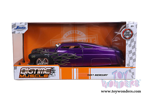 Jada Toy Bigtime Muscle - Mercury  Hardtop (1951, 1/24, diecast model car, Purple/Black Flames) 32305/4