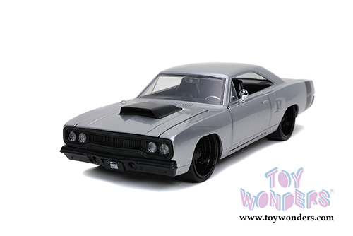 Jada Toys Bigtime Muscles - Plymouth Road Runner Hardtop (1970, 1/24 scale diecast model car, Silver) 32306/4