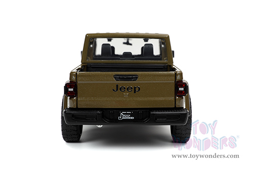 Jada Toys Just Trucks - Jeep® Gladiator Rubicon Pickup Truck with Extra Wheels (2020, 1/24 scale diecast model car, Dark Green) 32307