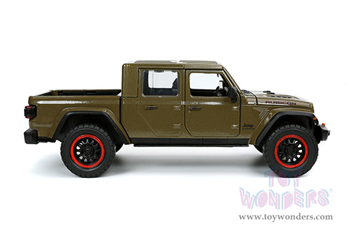 Jada Toys Just Trucks - Jeep® Gladiator Rubicon Pickup Truck with Extra Wheels (2020, 1/24 scale diecast model car, Dark Green) 32307